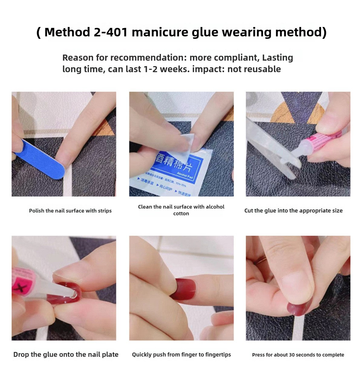 0959- Handmade press on nails fake nails removable
